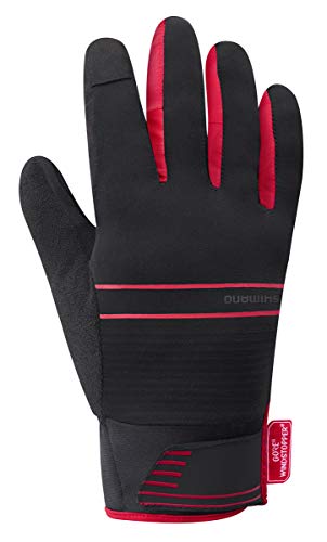 SHIMANO Guantes SH Windstopper Insul Roj T-XL, Unisex Adulto