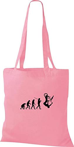 Shirtinstyle Bolsa Tejido Yute Evolution Motocicleta, Bici Ir en Bicicleta Stunt Freebike Biker Diversos Color - Rosa, 38 x 42 cm