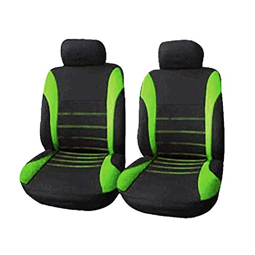 Shkalacar Juego de fundas para asientos de coche delanteras y traseras de 9 piezas, cojín protector para el vehículo cuatro estaciones universal, funda para reposacabezas para coche, verde