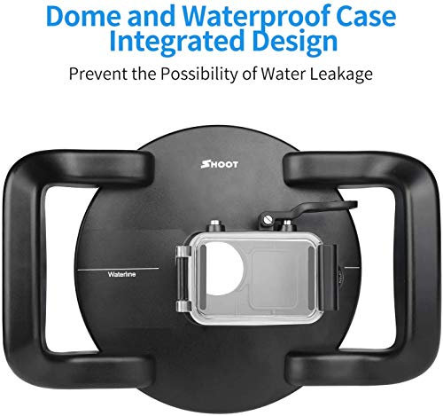 SHOOT Dome Port para dji Osmo Action Cámara,Alojamiento Impermeable Buceo Cubierta de Lentes para dji Osmo Action Subacuática Carcasa Accesorios