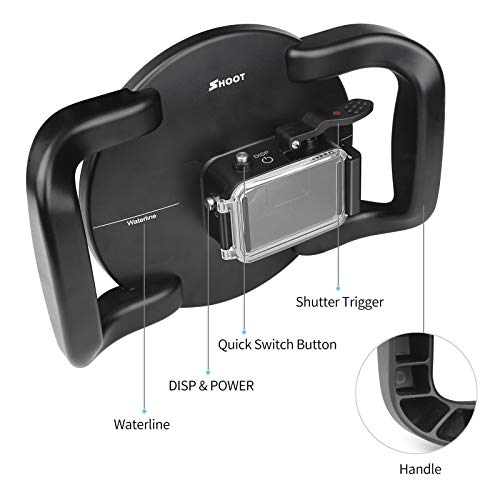 SHOOT Dome Port para dji Osmo Action Cámara,Alojamiento Impermeable Buceo Cubierta de Lentes para dji Osmo Action Subacuática Carcasa Accesorios