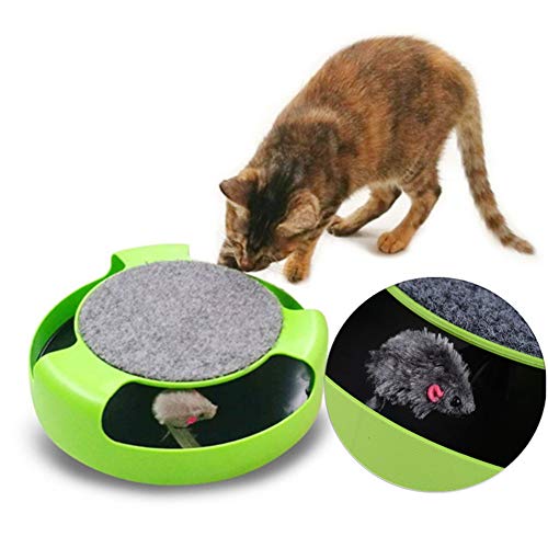Shulishishop Juguetes para Gatos Gato rascador Garra Juguete Falso Ratones Juguete de Rodillo Interactivo de Gato Rodillo Divertido Interactivo para Mascotas