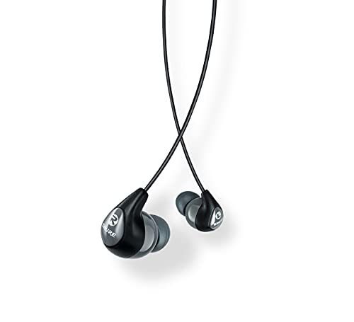 SHURE SE112-GR-E - Auriculares in-ear con aislamiento de sonido, graves profundos, Negro/Gris