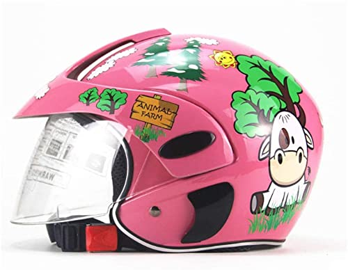 SHXP Casco De Bicicleta para Niños Casco De Motocicleta para Niños, Niños Medio Casco Guante Electric Bike Bike Skateboard Scooter Casco Casco Boys Girls Niños Edad 2-8,D