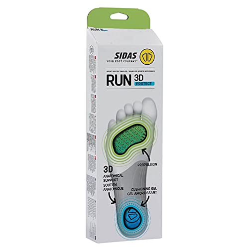 Sidas 3D Run Protect - Plantilla de running unisex para adulto (talla del fabricante: M (39-41))