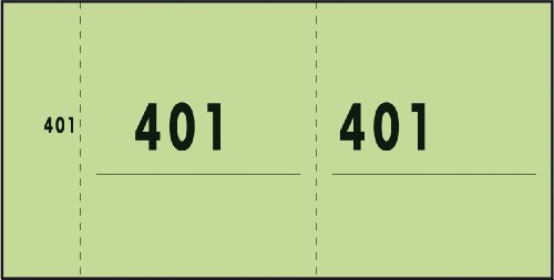 Sigel Express 76153 - Resguardos numerados (del 1 al 1000, 53 x 105 mm), color verde