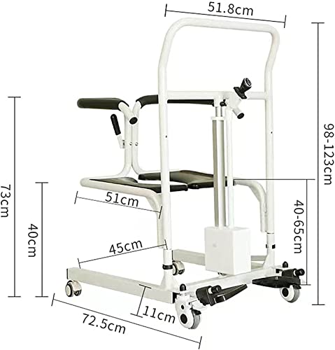 Silla De Ruedas Eléctrica con Elevador Médico, Silla De Transferencia De Paciente Multifuncional para Baño, Apertura Y Cierre De 180 °, para Ancianos En Cama Paralizados