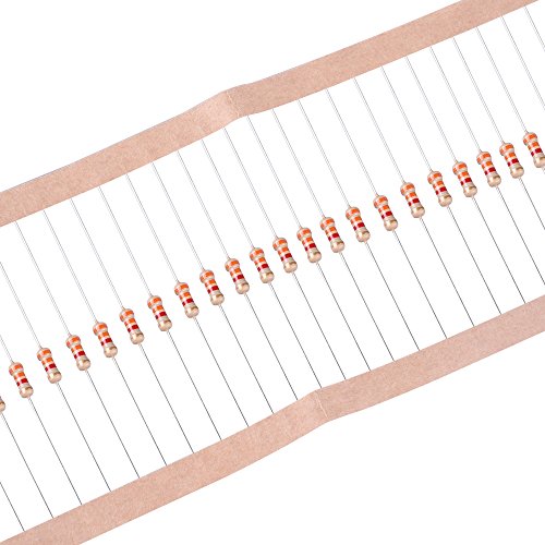 SIQUK 925 Piezas Resistencias 37 valores 5% Kit de Resistencias de Película de Carbón Al 0 Ohm-1M Ohm 1/4W Resistencias para Bricolaje y Experimentos