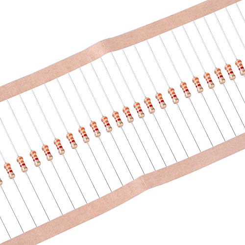 SIQUK 925 Piezas Resistencias 37 valores 5% Kit de Resistencias de Película de Carbón Al 0 Ohm-1M Ohm 1/4W Resistencias para Bricolaje y Experimentos