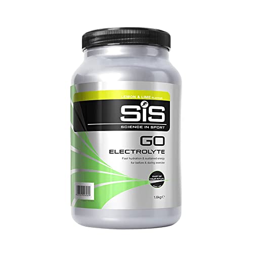 SiS GO ELECTRO Bebida Energética en Polvo, Suplemento Isotónico con Carbohidratos y Electrolitos para Hidratación y Energía en el Deporte, Vegano y Sin Gluten 1.6 kg, 40 Porciones, Lima Limón