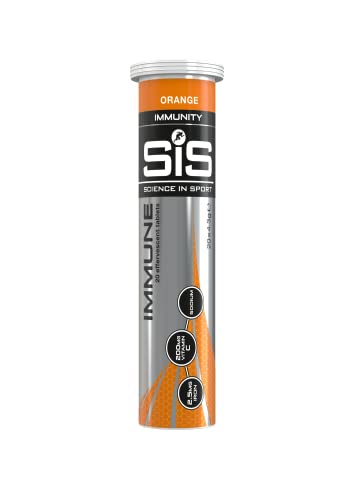 SiS Immune Sport Comprimidos Veganos Efervescentes de Vitamina C para el Sistema Inmunológico Después del Entreno, 20 Tableta 4,3 g Sabor Naranja