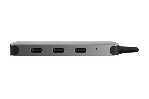 Sitecom CN-386 USB-C Hub 4 Puertos | USB-C Macho a 3 x USB-C 3.1 + 1 x USB-C Hembra Puertos de Suministro de energía - Hub de Aluminio