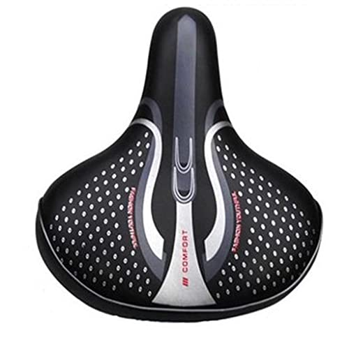 SIY Comfort Extra Wide Big Big BIK BICICLE Gel BICICLE Gel Soft Saddle Seat Sporty Black SILLÍN Aumentado for Camiones Sporty Black Saddle (Color : A)