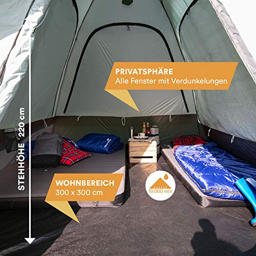 skandika Pitea SUV - Tienda Avance para Furgonetas de Camping - 4 Personas - 300 x 300 x 220cm - Suelo Cosido en Forma de bañera - mosquiteras en Todas Las Aperturas