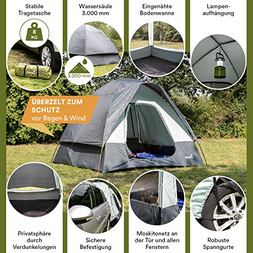 skandika Pitea SUV - Tienda Avance para Furgonetas de Camping - 4 Personas - 300 x 300 x 220cm - Suelo Cosido en Forma de bañera - mosquiteras en Todas Las Aperturas