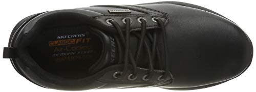 Skechers Delson-Antigo, Zapatillas Hombre, Negro (BBK Black Leather), 44 EU