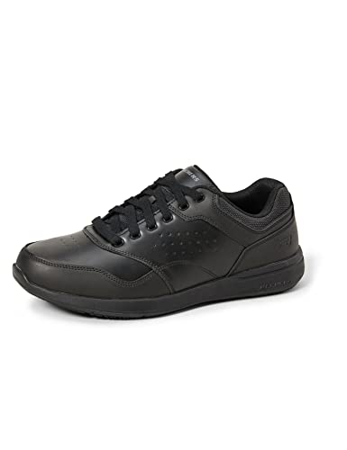 Skechers Elent-Velago, Zapatillas Hombre, Negro (BBK Black Leather), 43 EU