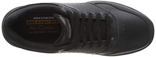 Skechers Elent-Velago, Zapatillas Hombre, Negro (BBK Black Leather), 43 EU