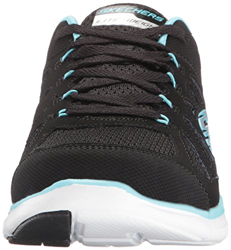 Skechers Flex Appeal 2.0 Simplistic Women's Trainers Fitness Lite Weight Black, tamaño de Zapato:EUR 37