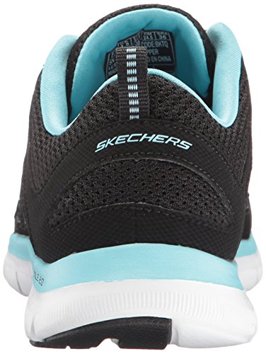 Skechers Flex Appeal 2.0 Simplistic Women's Trainers Fitness Lite Weight Black, tamaño de Zapato:EUR 37