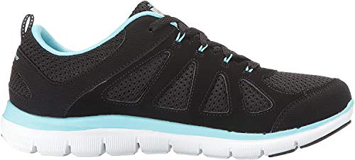 Skechers Flex Appeal 2.0 Simplistic Women's Trainers Fitness Lite Weight Black, tamaño de Zapato:EUR 37