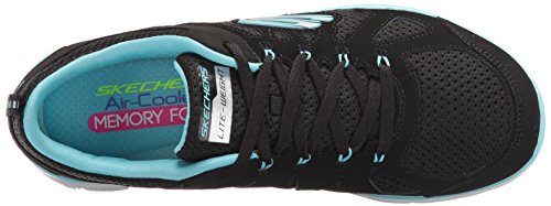 Skechers Flex Appeal 2.0 Simplistic Women's Trainers Fitness Lite Weight Black, tamaño de Zapato:EUR 37