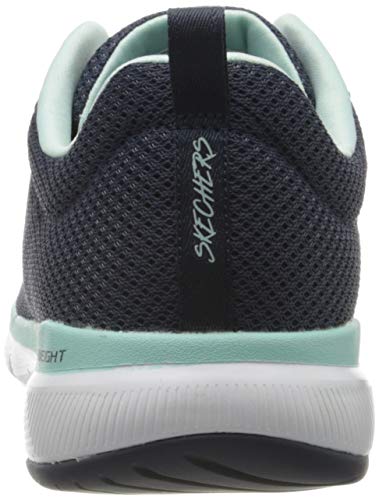 Skechers Flex Appeal 3.0-First Insight, Zapatillas Mujer, Azul (Nvaq Black Mesh/Trim), 38 EU