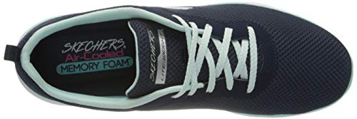 Skechers Flex Appeal 3.0-First Insight, Zapatillas Mujer, Azul (Nvaq Black Mesh/Trim), 38 EU