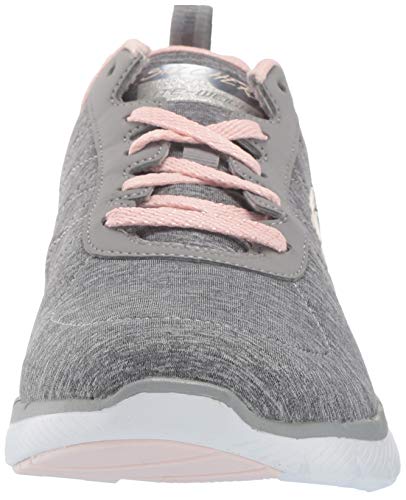 Skechers Flex Appeal 3.0-Insiders, Zapatillas Mujer, Multicolor (GYLP Black & Gray Mesh/Black Trim), 38 EU