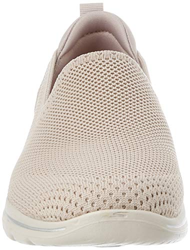 Skechers Go Walk 5 Prized, Zapatillas Mujer, Beige (Taupe Textile/Trim TPE), 37 EU