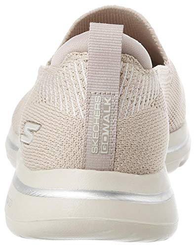 Skechers Go Walk 5 Prized, Zapatillas Mujer, Beige (Taupe Textile/Trim TPE), 37 EU