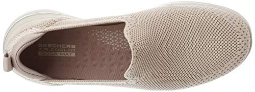 Skechers Go Walk 5 Prized, Zapatillas Mujer, Beige (Taupe Textile/Trim TPE), 37 EU