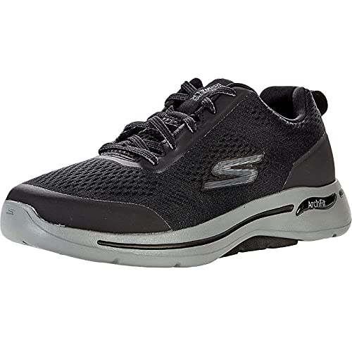 Skechers Go Walk Arch Fit Idyllic, Zapatillas Hombre, Black/White, 43 EU