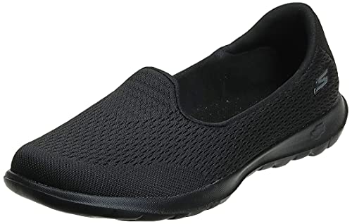 Skechers Go Walk Lite-Shanti, Zapatillas Mujer, Negro (BBK Black Textile/Trim), 36 EU