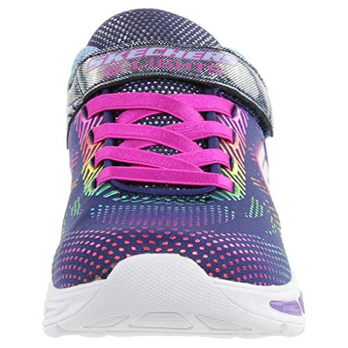 Skechers Litebeams-Gleam N'dream, Zapatillas Niñas, Multicolor Nvmt Black Mesh Multi Foil Print Trim, 32 EU