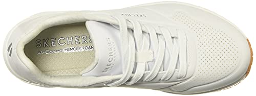 Skechers Uno- Stand On Air, Zapatillas Mujer, Blanco White Wht, 38.5 EU