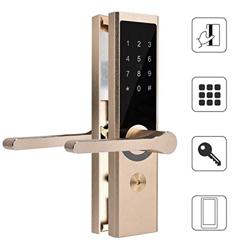 Smart WiFi BT Lock, cerradura inteligente bluetooth Cerradura de puerta inteligente remota, Cerrojo electrónico inteligente Tarjeta MI/contraseña/APP/llave mecánica