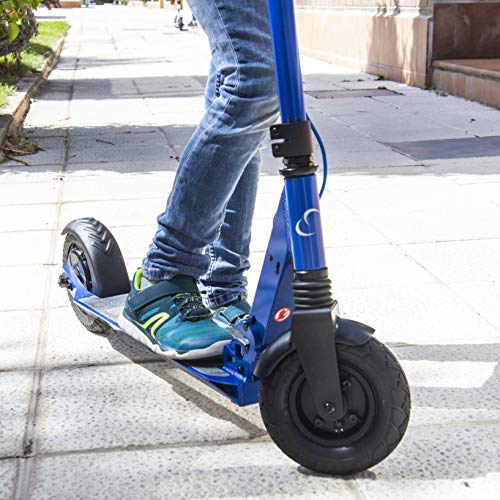 SmartGyro Xtreme XD Patín eléctrico para niños y jóvenes, ruedas 8", 3 velocidades, plegable, ligero, autonomía de 18 Km, batería de litio, freno eléctrico, Scooter, luces traseras, Azul