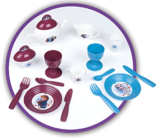 Smoby - Frozen 2 Carrito de té con bandeja extraíble, 17 accesorios (Smoby 310517)