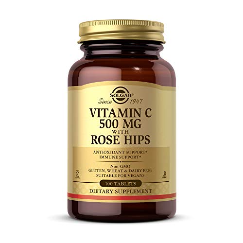 Solgar Vitamina C con Escaramujo 500 Mg Comprimidos, Envase de 100