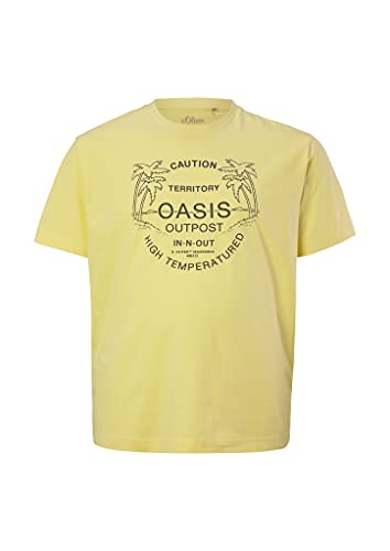 S.Oliver Big Size 131.10.105.12.130.2103660 Camiseta, Yellow Oasis Print, 4XL para Hombre