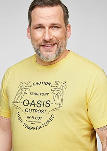 S.Oliver Big Size 131.10.105.12.130.2103660 Camiseta, Yellow Oasis Print, 4XL para Hombre