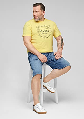 S.Oliver Big Size 131.10.105.12.130.2103660 Camiseta, Yellow Oasis Print, 4XL para Hombre