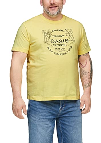 S.Oliver Big Size 131.10.105.12.130.2103660 Camiseta, Yellow Oasis Print, 4XL para Hombre