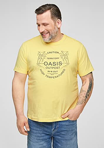 S.Oliver Big Size 131.10.105.12.130.2103660 Camiseta, Yellow Oasis Print, 4XL para Hombre
