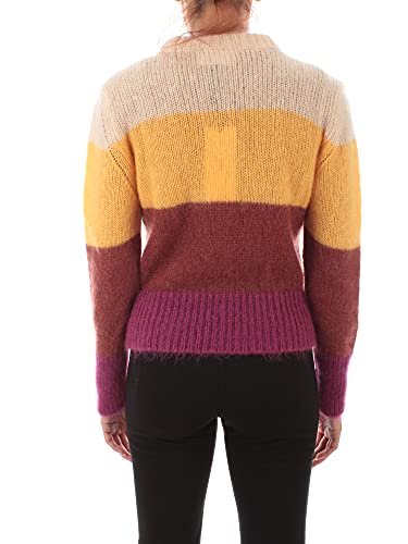 Solotre Maglia a Righe Multicolor da Donna Ciclamino,M3276