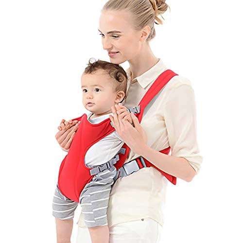 SONARIN 2018 Portabebés simple y ligero baby carrier, ligero, cómodo, transpirable, tamaño libre, poliéster, ergonómico, 3 Posiciones de transporte, seguro y cómodo,regalo ideal(Rojo)