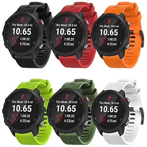 Songsier Correa Forerunner 245, Correas de Silicona de 20 mm con Liberación Rápida para Vivoactive 3 /Forerunner 645/158/Vivomove HR/Galaxy Watch Active2 /Huawei GT 42mm