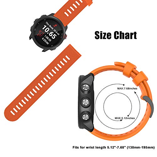 Songsier Correa Forerunner 245, Correas de Silicona de 20 mm con Liberación Rápida para Vivoactive 3 /Forerunner 645/158/Vivomove HR/Galaxy Watch Active2 /Huawei GT 42mm