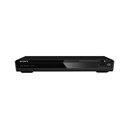 Sony DVPSR370B - Reproductor de DVDs con USB, CD-R/RW, DVD+RW/+R/+R DL, DVD-RW/-R/-R DL (incluidos DVD de 8 cm), JPEG, mp3, MPEG-4, WMA, AAC y PCM lineal, Diseño Compacto 270 mm, Negro